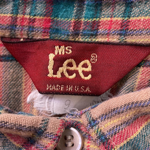 Ms Lee 100% Cotton Flannel Plaid Shirt, Sz 9-10,  Excellent Condition. - Picture 4 of 5
